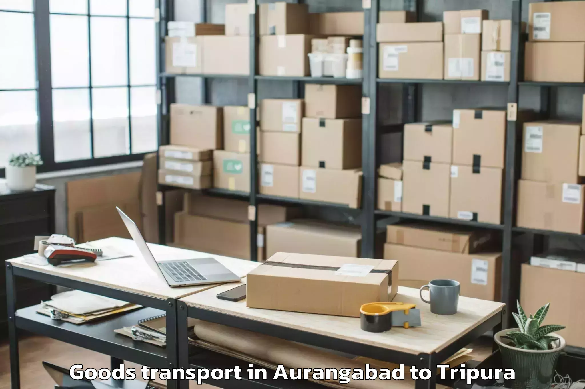 Professional Aurangabad to Teliamura Goods Transport